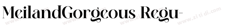 MeilandGorgeous Regu字体转换
